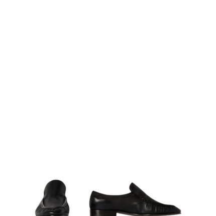 The Row Soft Moccasin Two Black