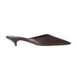 The Row Liisa Kitten Mule Lacquer Brown