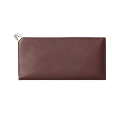 The Row Clasp Sunglasses Case Burgundy