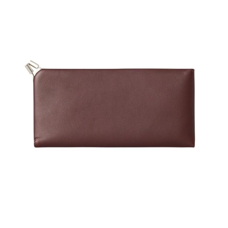 The Row Clasp Sunglasses Case Burgundy
