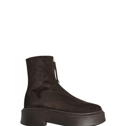 The Row Zipped Boot I Dark Brown