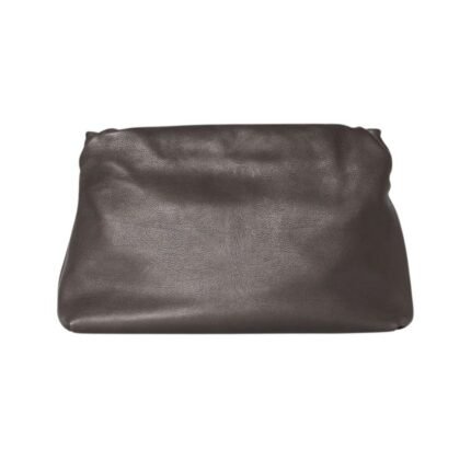 The Row Large Bourse Clutch Taupe
