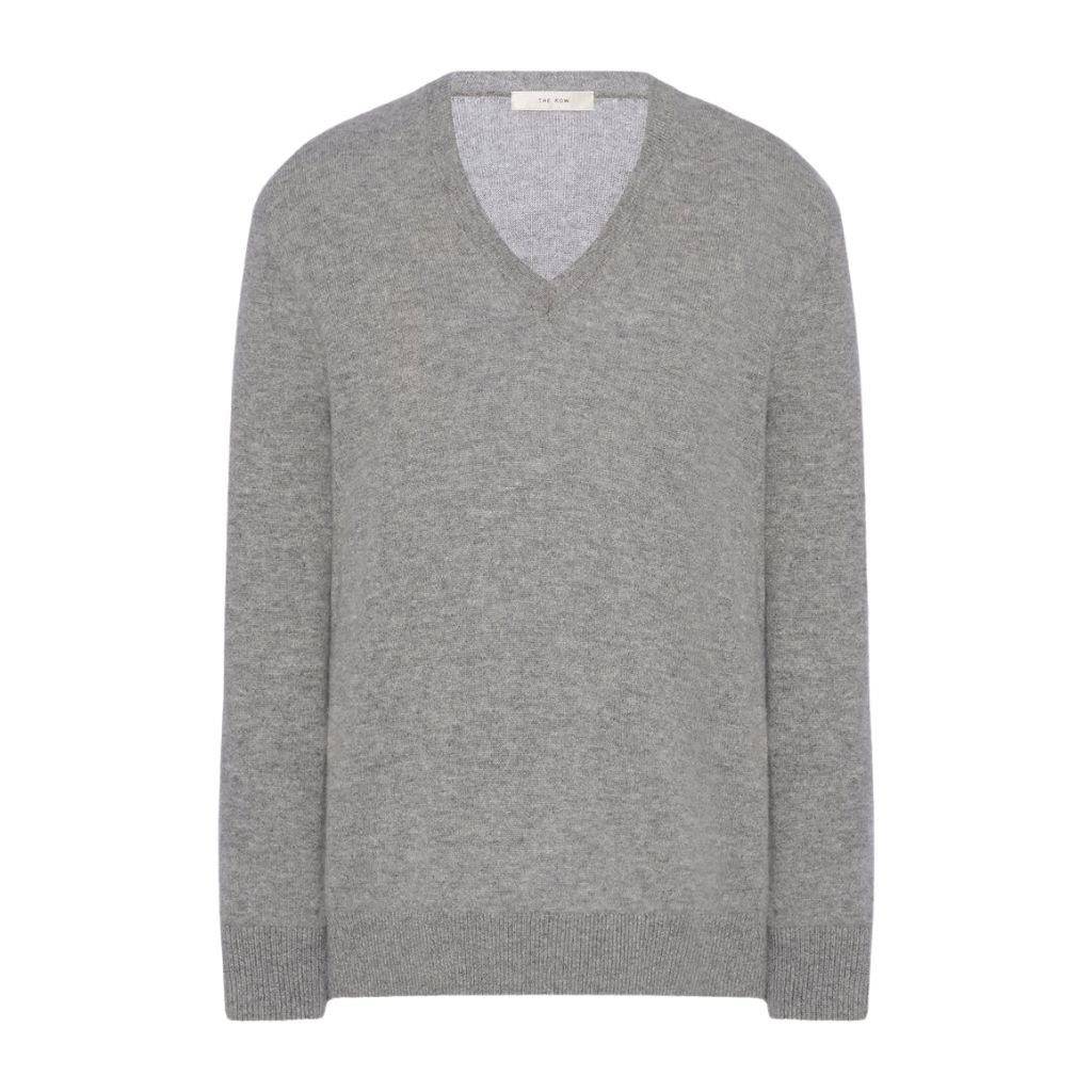 1 The Row Phora Sweater Light Grey Melange