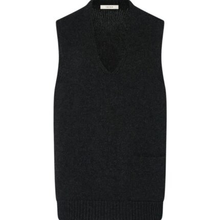 The Row Marte Vest Charcoal Melange