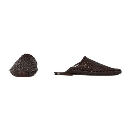 The Row Woven Slip On Shoe Lacquer Brown