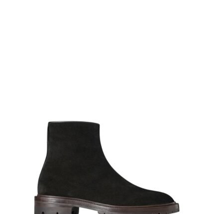 The Row Moto Side Zip Boot Black