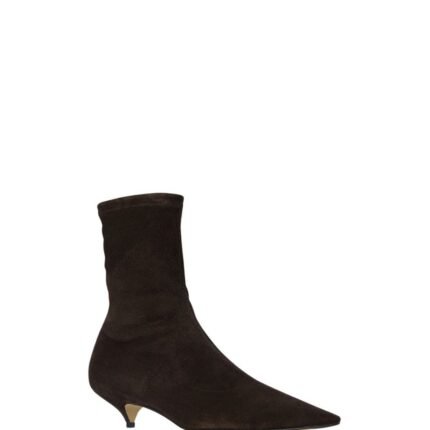 The Row Liisa Kitten Boot Lacquer Brown