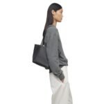 The Row Medium Park Tote Stitch Bag Black