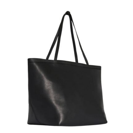 The Row XL Stitched Park Tote Bag Black / Black