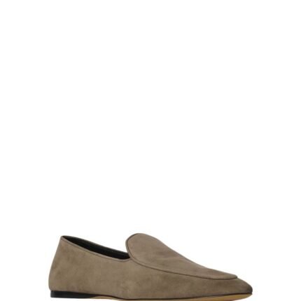 The Row Awar Flat Loafer Dark Taupe