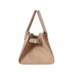 The Row Soft Margaux 10 Bag Dark Taupe