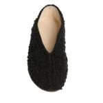 The Row Embroidered Stella Slipper Black