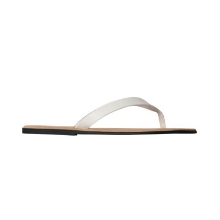 The Row Beach Flip Flop Optic White
