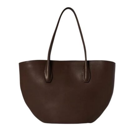 The Row Alger Tote Bag Deep Brown / Deep Brown