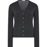 The Row Cresp Cardigan Charcoal Melange