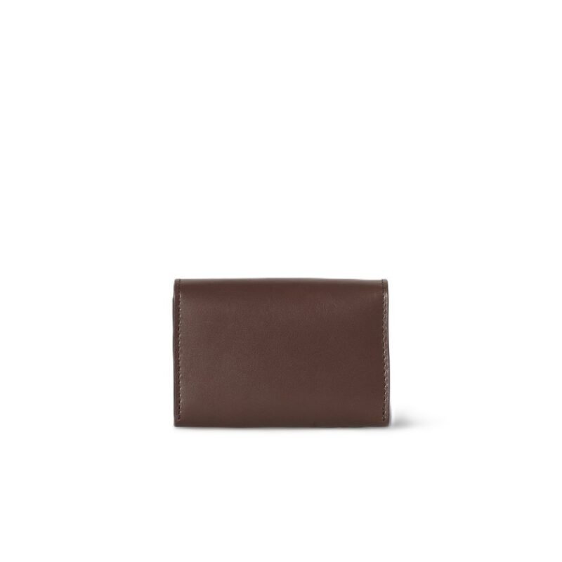 The Row Double Travel Wallet Deep Brown