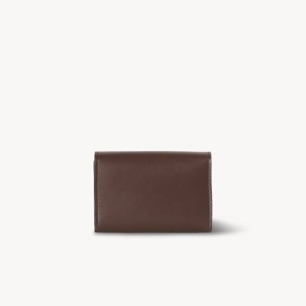 The Row Double Travel Wallet Deep Brown