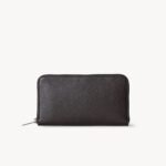 The Row Large Zip Wallet Dark Brown