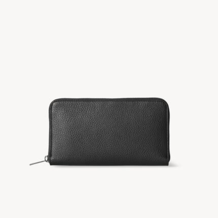 The Row Large Zip Wallet Black