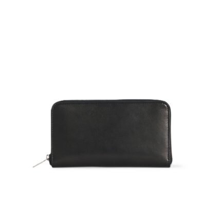 The Row Large Zip Wallet Black