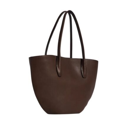 The Row Alger Tote Bag Deep Brown / Deep Brown