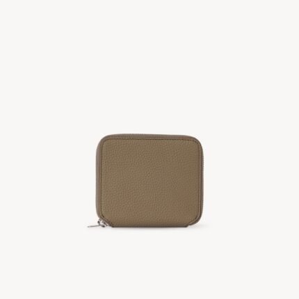 The Row Small Zip Wallet Smoked Taupe
