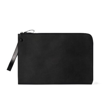 The Row Large Portfolio Wristlet Black