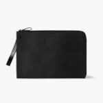 The Row Large Portfolio Wristlet Black