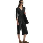 The Row Cresp Cardigan Charcoal Melange