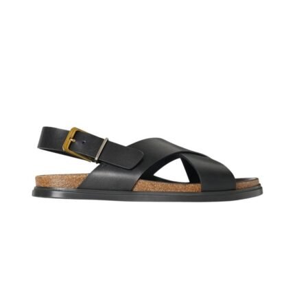 The Row Buckle Sandal Black