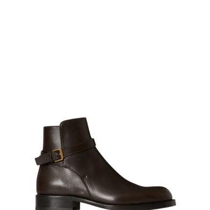 The Row Nobilis Buckle Boot Lacquer Brown