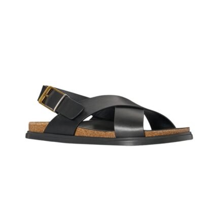The Row Buckle Sandal Black