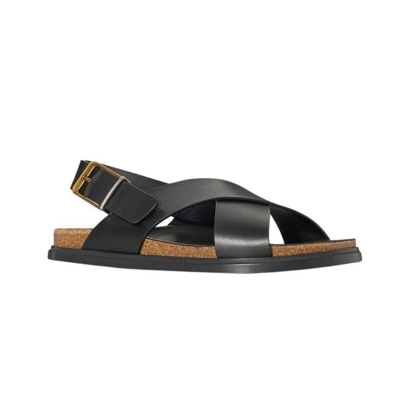 The Row Buckle Sandal Black