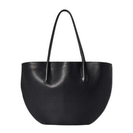 The Row Alger Tote Bag Black / Dark Brown