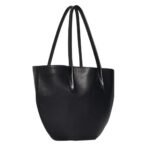 The Row Alger Tote Bag Black / Dark Brown