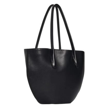 The Row Alger Tote Bag Black / Dark Brown