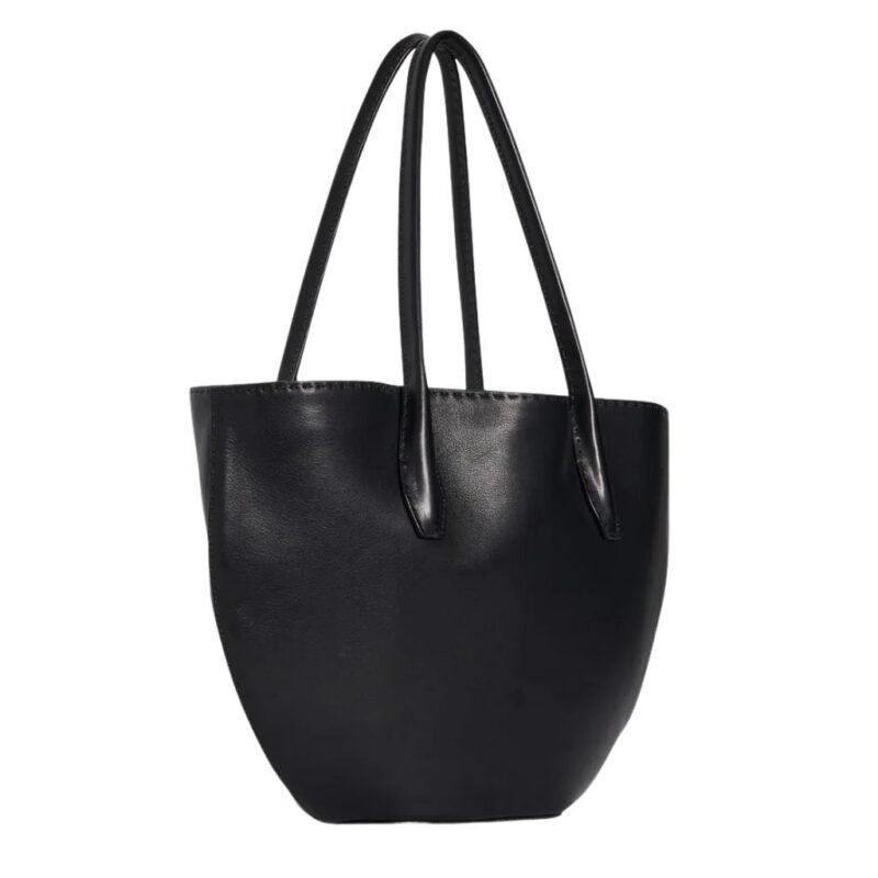 The Row Alger Tote Bag Black / Dark Brown