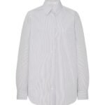 The Row Gavina Shirt White Blue Stripe