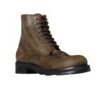 The Row Lug Sole Lace Up Boot Dark Taupe