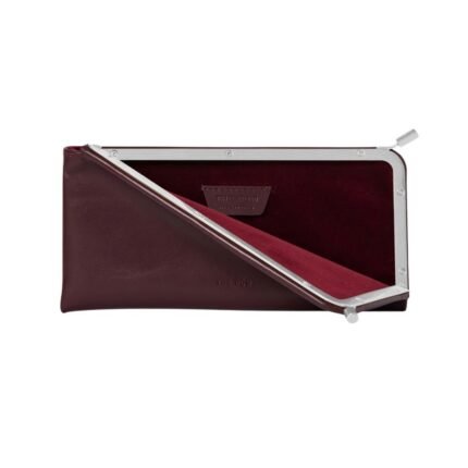 The Row Clasp Sunglasses Case Borgogna