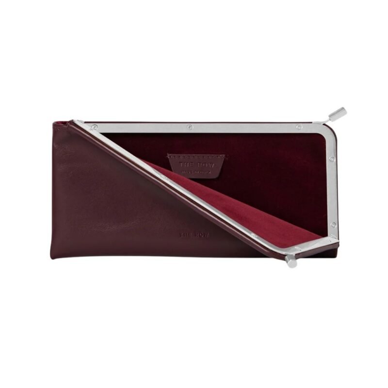 The Row Clasp Sunglasses Case Borgogna