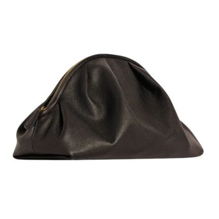 The Row Charlotte Clutch Bag Dark Brown