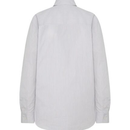 The Row Gavina Shirt White Blue Stripe