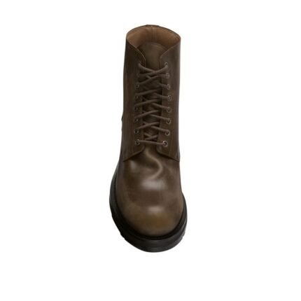 The Row Lug Sole Lace Up Boot Dark Taupe
