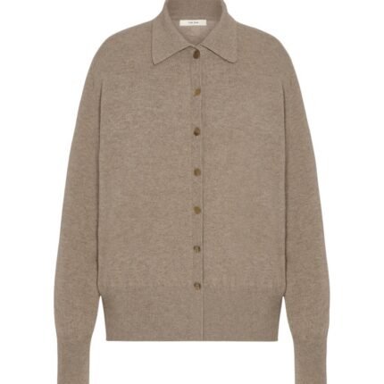 The Row Lillia Cardigan Taupe