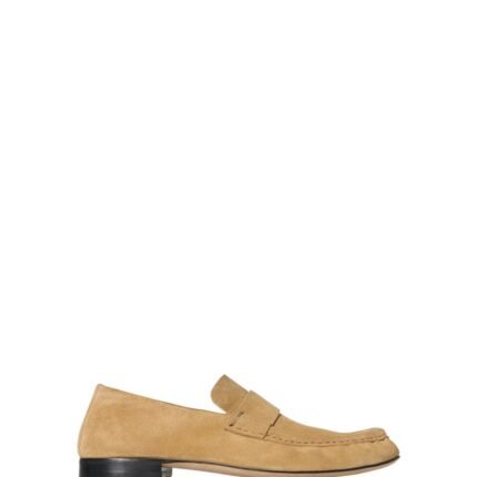 The Row Soft Moccasin Yellow Linen