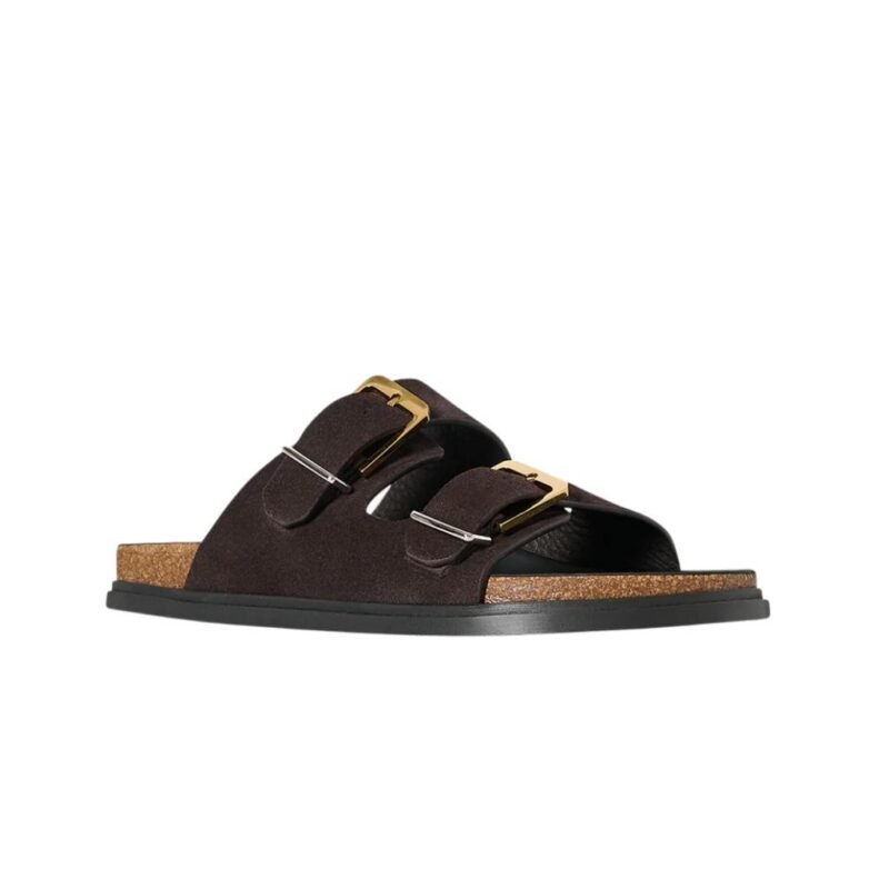 The Row Buckle Slide Coffee