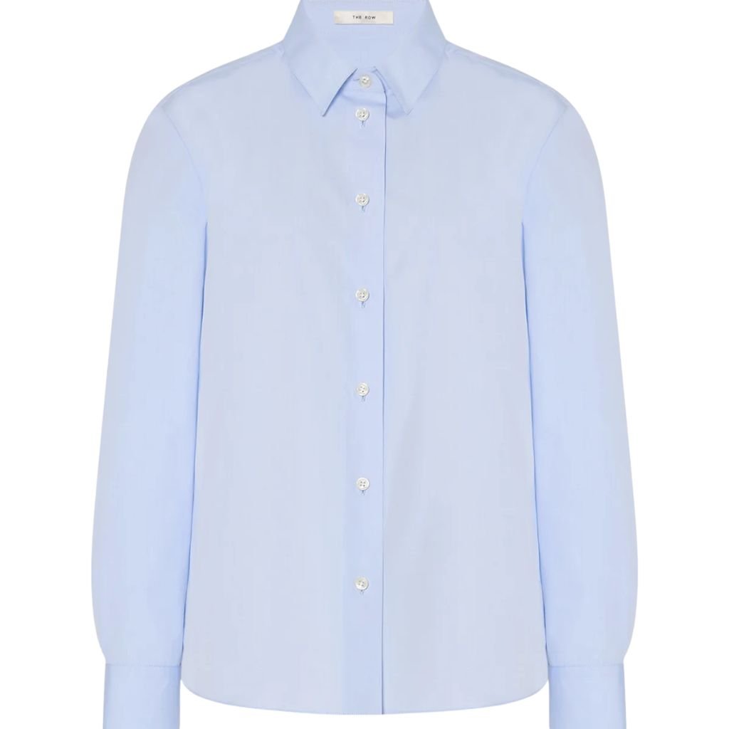 19 The Row Sadie Shirt Light Sky Blue