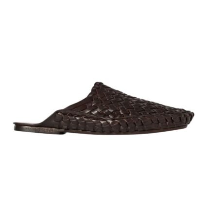 The Row Woven Slip On Shoe Lacquer Brown