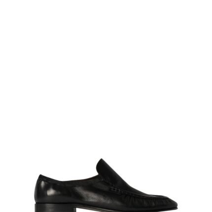 The Row Soft Moccasin Two Black